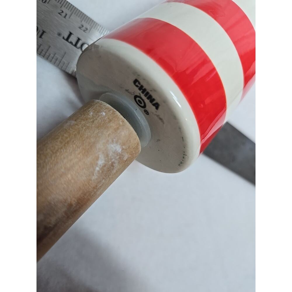 Christmas Red Striped handled Rolling Pin Wondershop - Picture 5 of 5